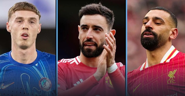 Bruno Fernandes dẫn đầu danh sách 10 cầu thủ tạo cơ hội nhiều nhất Premier League 2024/25